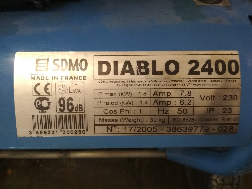 ремонт sdmo diablo 2400