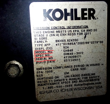 запчасти kohler
